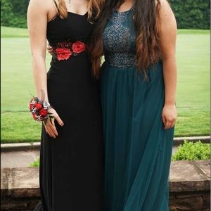 Purple and emerald green prom dresses for sell